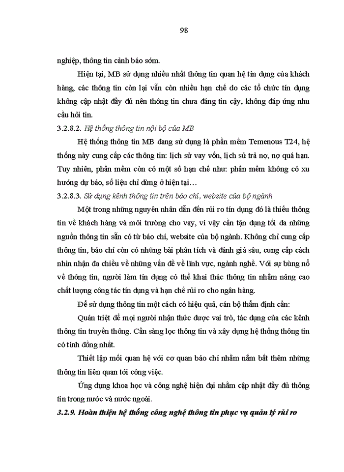 image for page Tăng cường quản lý rủi ro tín dụng tại Hội sở Ngân hàng Thương mại cổ phần Quân đội