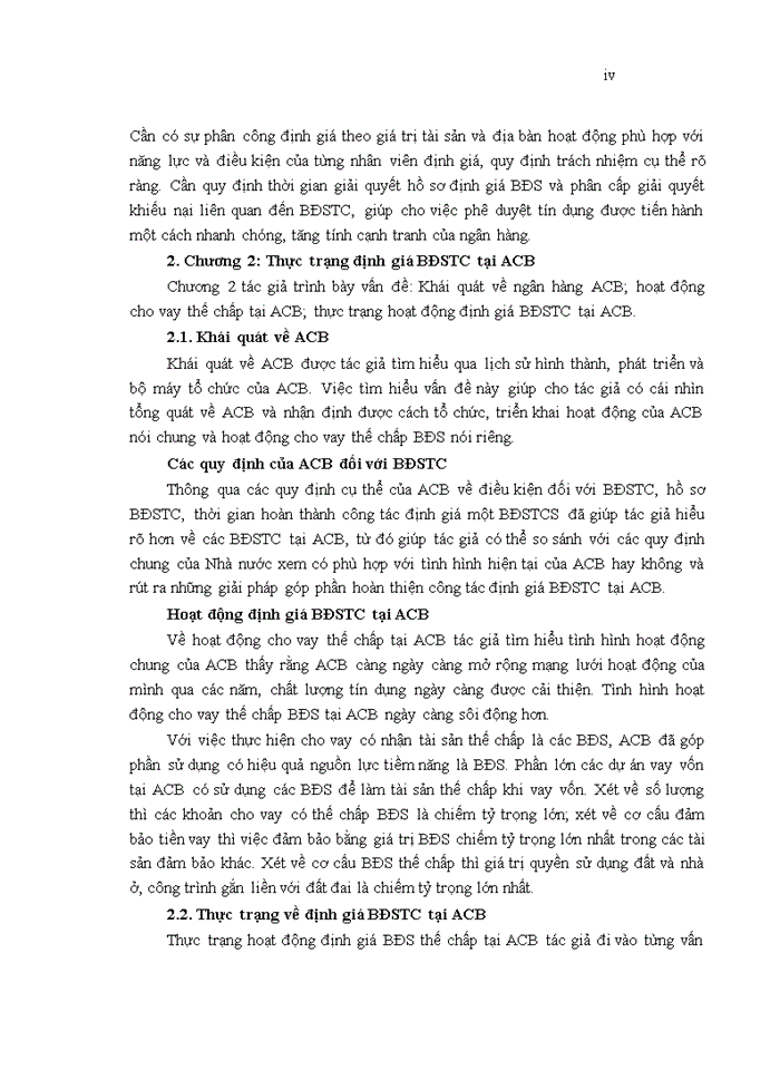 image for page Định giá bất động sản thế chấp tại ngân hàng thương mại cổ phần Á Châu
