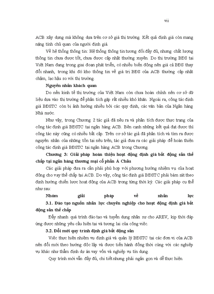 image for page Định giá bất động sản thế chấp tại ngân hàng thương mại cổ phần Á Châu