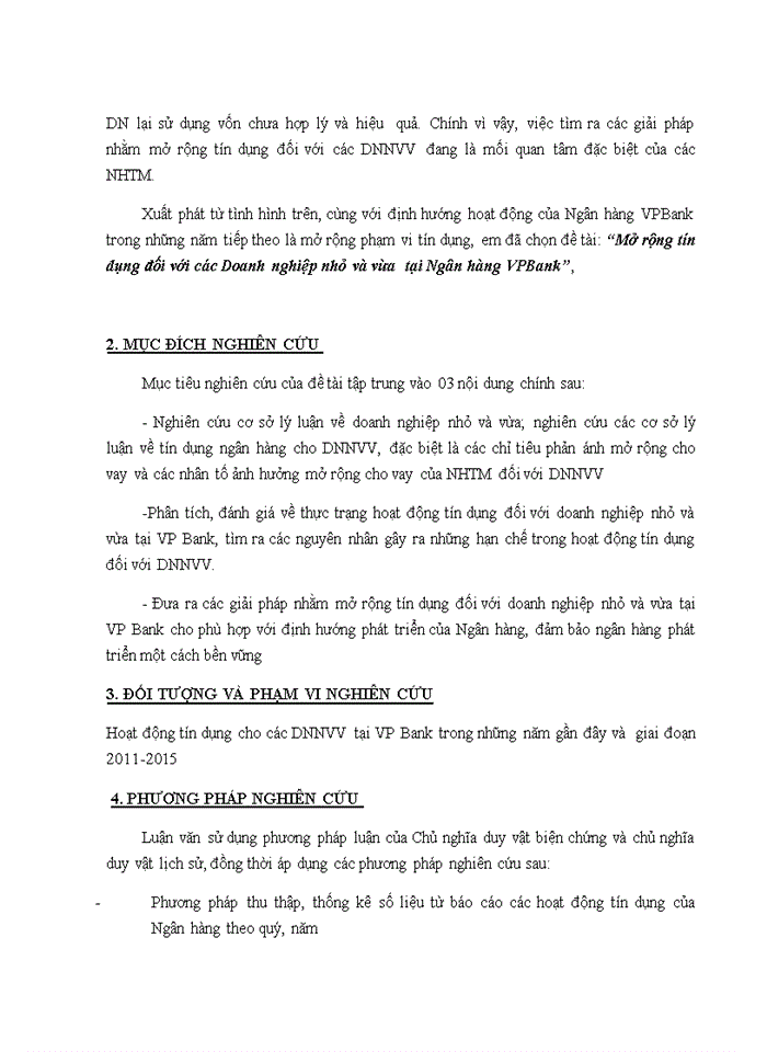 image for page Mở rộng tín dụng đối với các Doanh nghiệp nhỏ và vừa  tại Ngân hàng VPBank