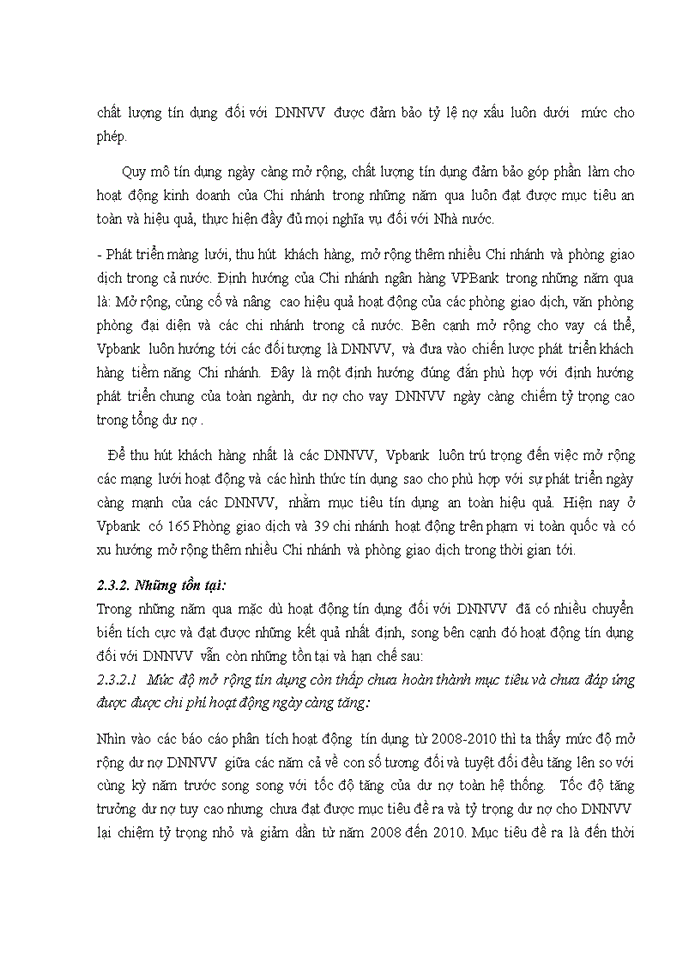 image for page Mở rộng tín dụng đối với các Doanh nghiệp nhỏ và vừa  tại Ngân hàng VPBank