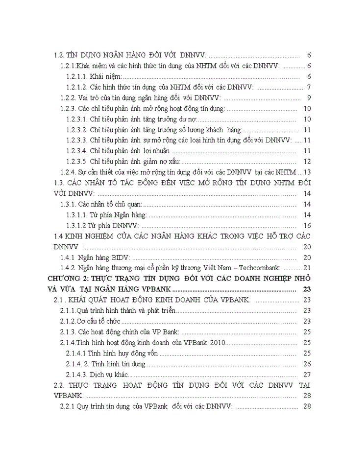image for page Mở rộng tín dụng đối với các Doanh nghiệp nhỏ và vừa  tại Ngân hàng VPBank