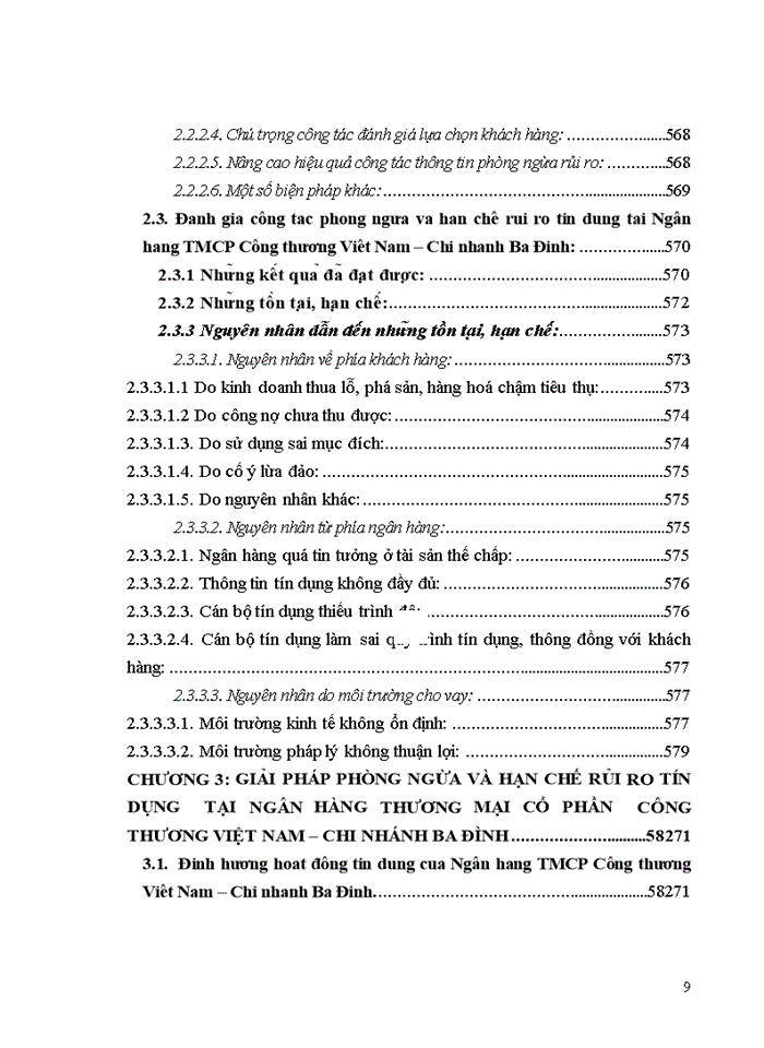 image for page Quản lý rủi ro tín dụng tại Ngân hàng TMCP Công thương Việt Nam – Chi nhánh Ba Đình