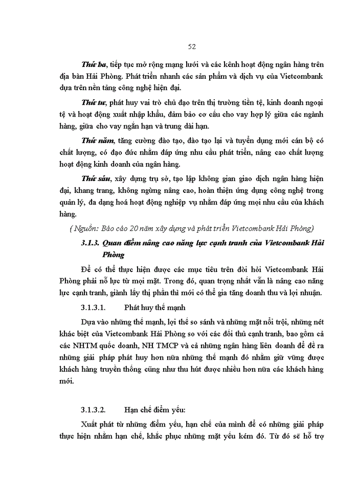 image for page Nâng cao năng lực cạnh tranh của Ngân hàng TMCP Ngoại thương Việt Nam chi nhánh Hải Phòng