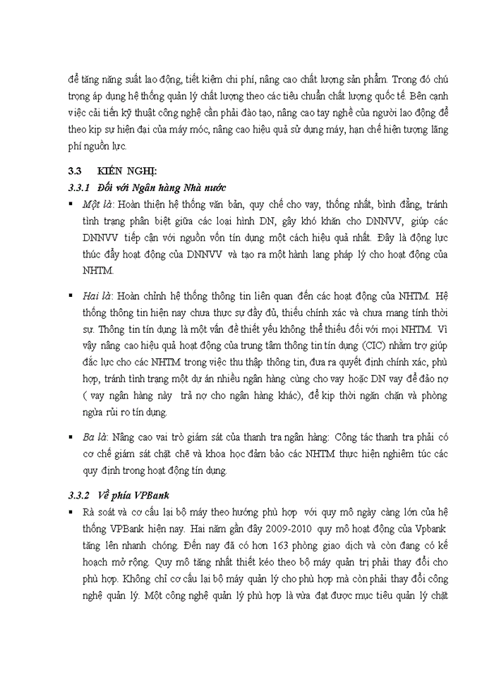 image for page Mở rộng tín dụng đối với các Doanh nghiệp nhỏ và vừa  tại Ngân hàng VPBank