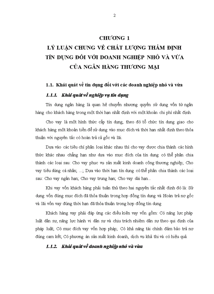 image for page Nâng cao chất lượng thẩm định tín dụng đối với doanh nghiệp vừa và nhỏ tại Ngân hàng TMCP công thương Việt Nam – Chi nhánh Hoàng Mai