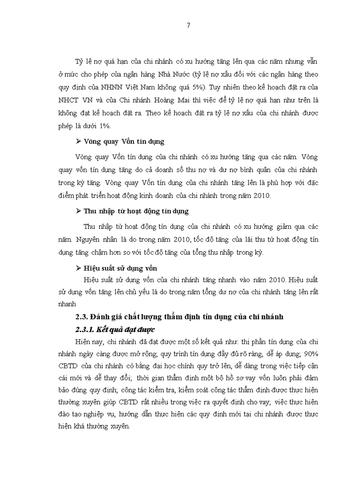 image for page Nâng cao chất lượng thẩm định tín dụng đối với doanh nghiệp vừa và nhỏ tại Ngân hàng TMCP công thương Việt Nam – Chi nhánh Hoàng Mai