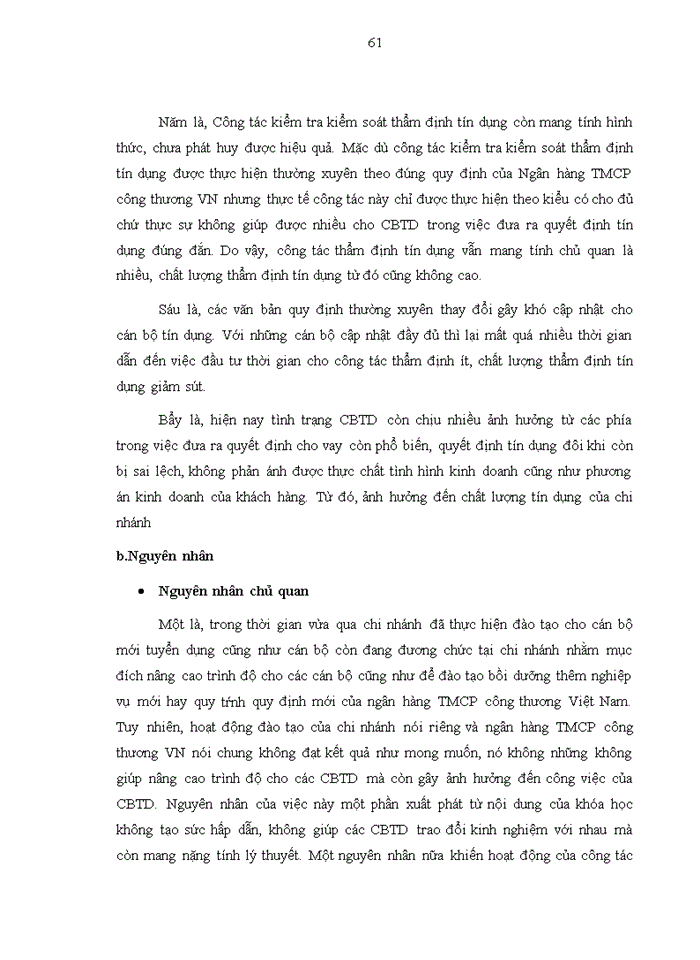image for page Nâng cao chất lượng thẩm định tín dụng đối với doanh nghiệp vừa và nhỏ tại Ngân hàng TMCP công thương Việt Nam – Chi nhánh Hoàng Mai