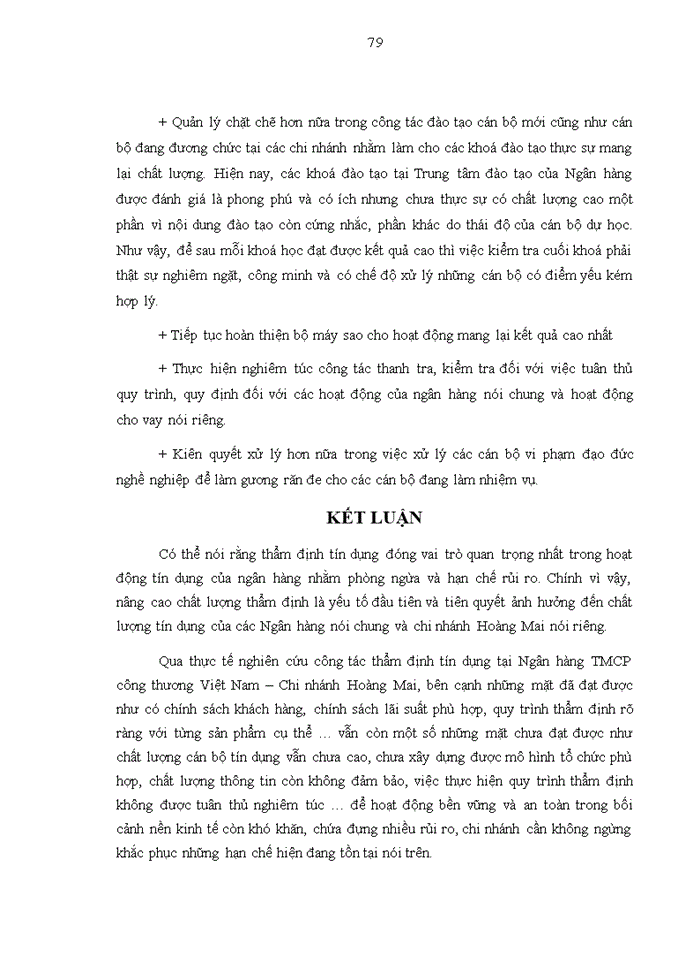 image for page Nâng cao chất lượng thẩm định tín dụng đối với doanh nghiệp vừa và nhỏ tại Ngân hàng TMCP công thương Việt Nam – Chi nhánh Hoàng Mai