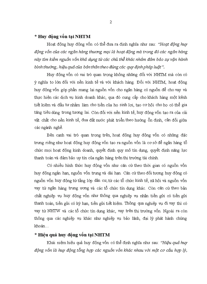 image for page Nâng cao hiệu quả huy động vốn tại Ngân hàng TMCP Ngoại thương Việt Nam - chi nhánh Hà Nội