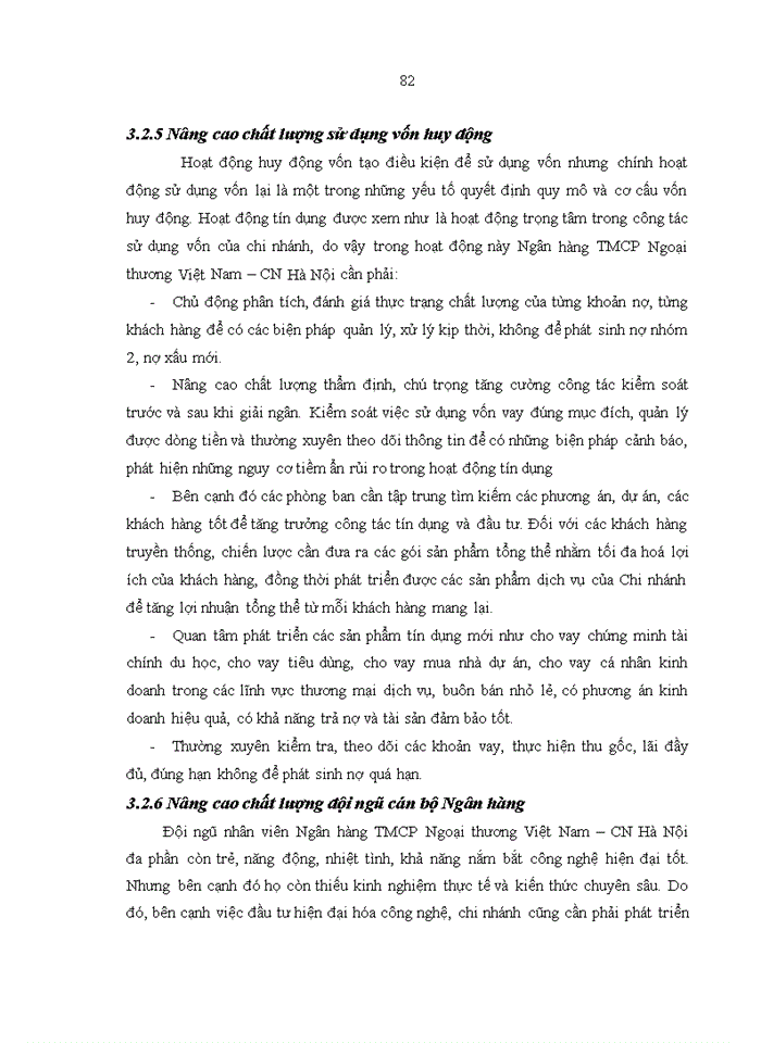 image for page Nâng cao hiệu quả huy động vốn tại Ngân hàng TMCP Ngoại thương Việt Nam - chi nhánh Hà Nội