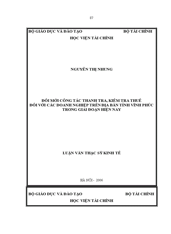 image for page Đổi mới công tác thanh tra, kiểm tra thuế trên địa bàn tỉnh Vĩnh phúc trong giai đoạn hiện nay