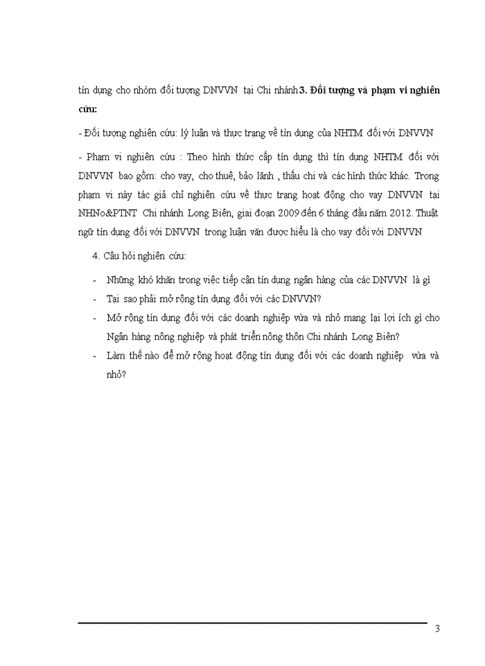image for page Mở rộng tín dụng đối với doanh nghiệp vừa và nhỏ tại Ngân hàng nông nghiệp và phát triển nông thôn Chi nhánh Long Biên