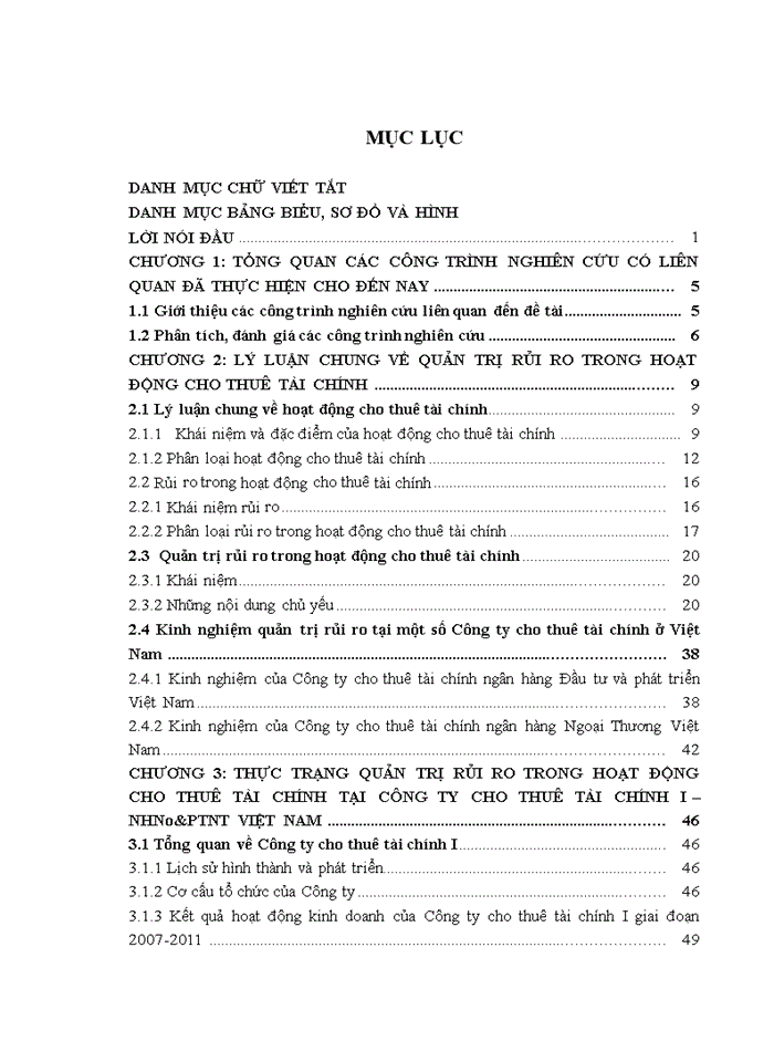 image for page Hoàn thiện quản trị rủi ro trong hoạt động cho thuê tài chính tại Công ty Cho thuê tài chính I – Ngân hàng Nông nghiệp và phát triển nông thôn Việt Nam