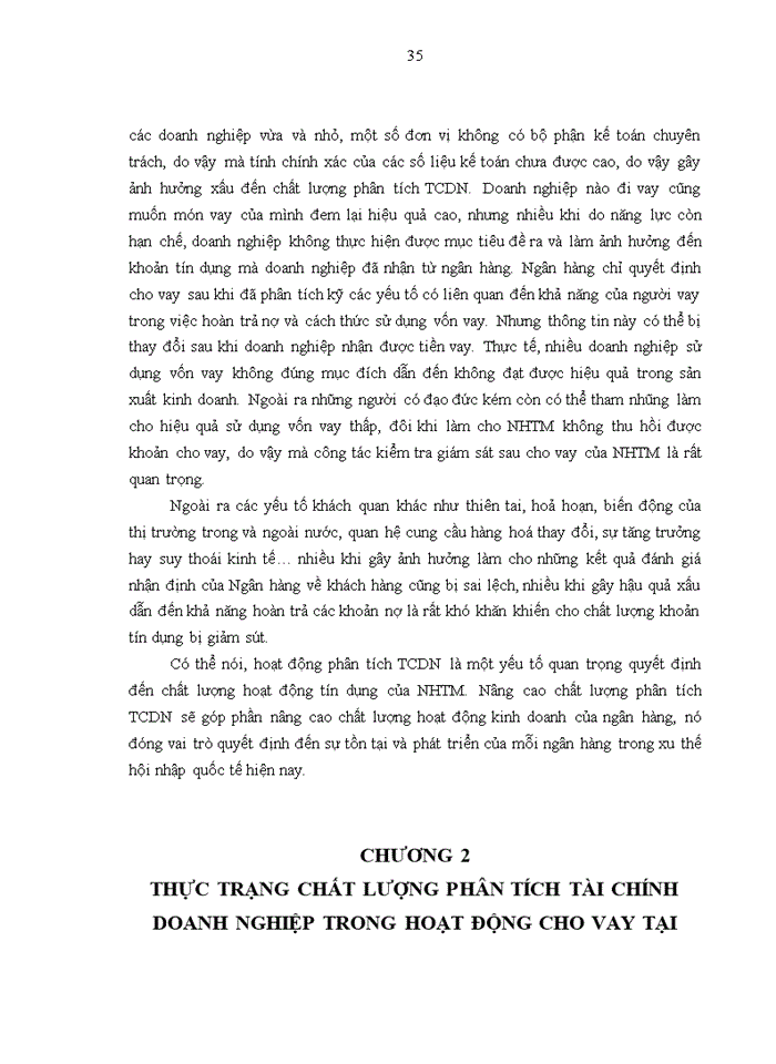 image for page Nâng cao chất lượng phân tích tài chính doanh nghiệp trong hoạt động cho vay tại ngân hàng Nông nghiệp và Phát triển Nông thôn Việt Nam chi nhánh Hà Thành