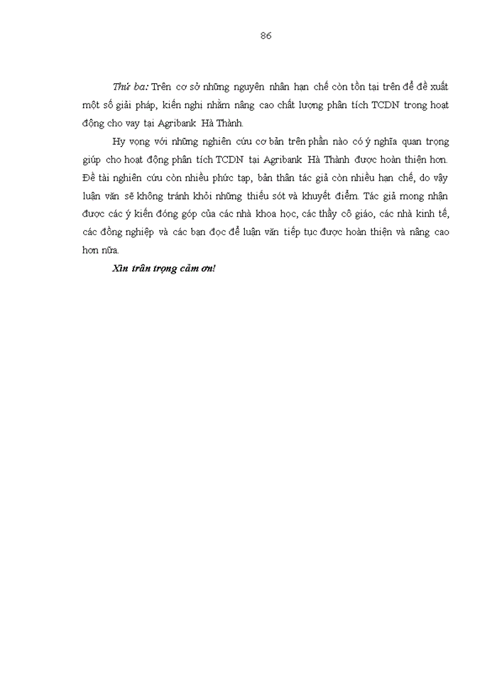 image for page Nâng cao chất lượng phân tích tài chính doanh nghiệp trong hoạt động cho vay tại ngân hàng Nông nghiệp và Phát triển Nông thôn Việt Nam chi nhánh Hà Thành