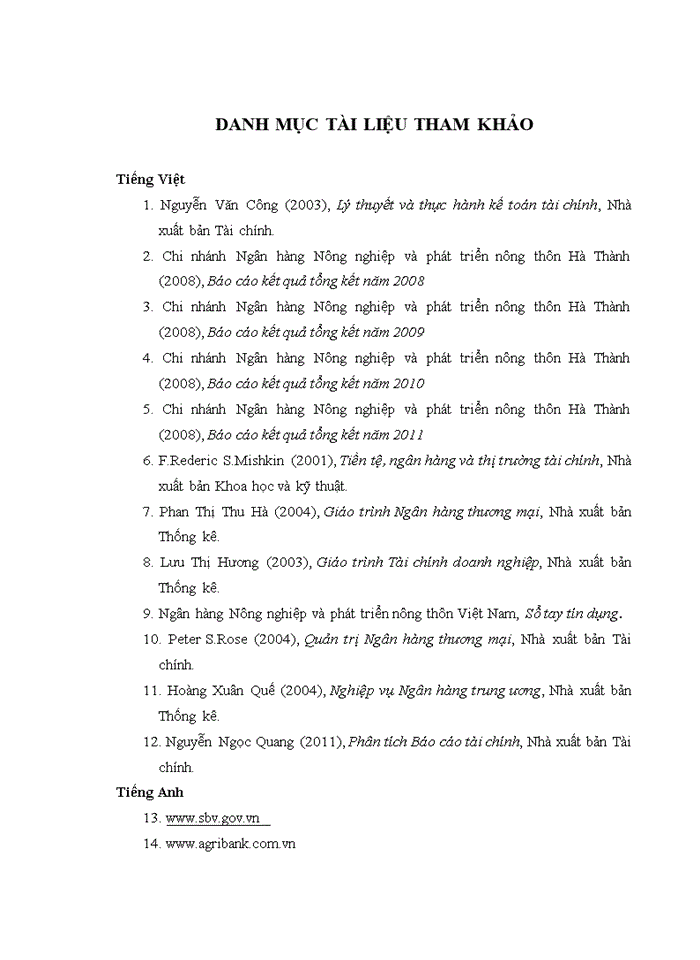 image for page Nâng cao chất lượng phân tích tài chính doanh nghiệp trong hoạt động cho vay tại ngân hàng Nông nghiệp và Phát triển Nông thôn Việt Nam chi nhánh Hà Thành