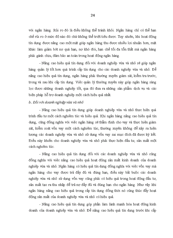 image for page Nâng cao hiệu quả tín dụng đối với các doanh nghiệp nhỏ và vừa của Ngân hàng thương mại cổ phần Á Châu tại Hà Nội