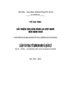 Cải thiện cán cân vãng lai việt nam đến năm 2020