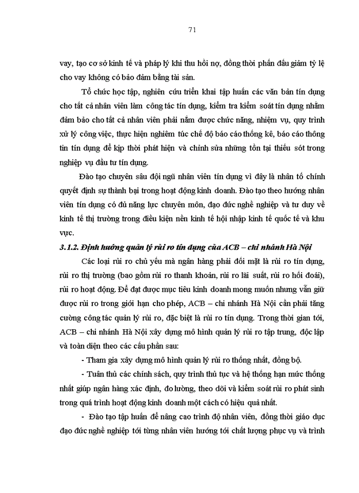 image for page Giải pháp nâng cao chất lượng quản lý rủi ro tín dụng tại ngân hàng thương mại cổ phần Á Châu- chi nhánh Hà Nội
