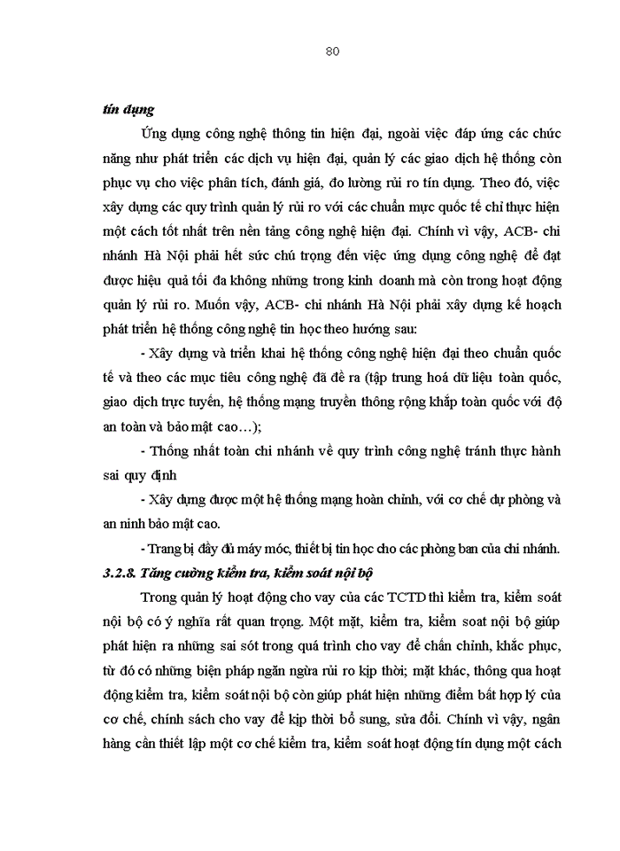 image for page Giải pháp nâng cao chất lượng quản lý rủi ro tín dụng tại ngân hàng thương mại cổ phần Á Châu- chi nhánh Hà Nội