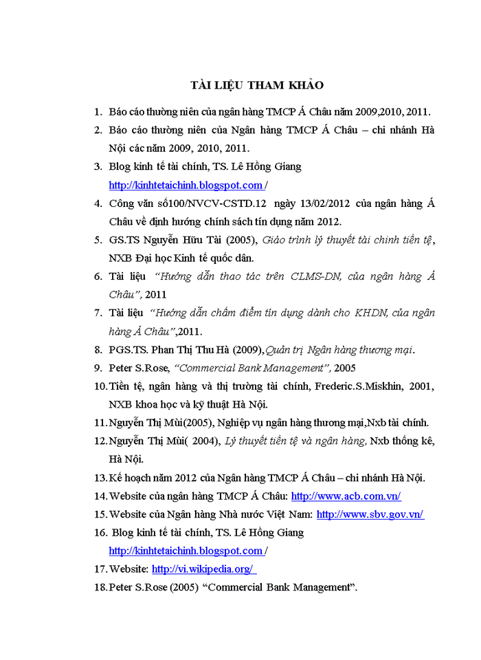 image for page Giải pháp nâng cao chất lượng quản lý rủi ro tín dụng tại ngân hàng thương mại cổ phần Á Châu- chi nhánh Hà Nội