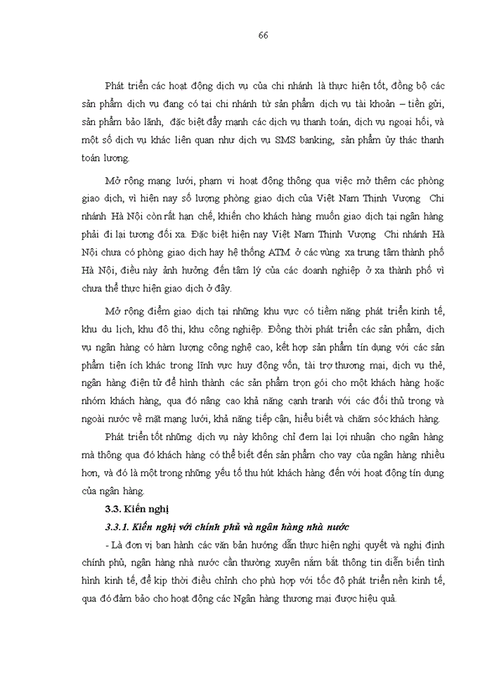 image for page Nâng cao hiệu quả cho vay tại ngân hàng TMCP Việt Nam Thịnh Vượng - Chi nhánh Hà Nội