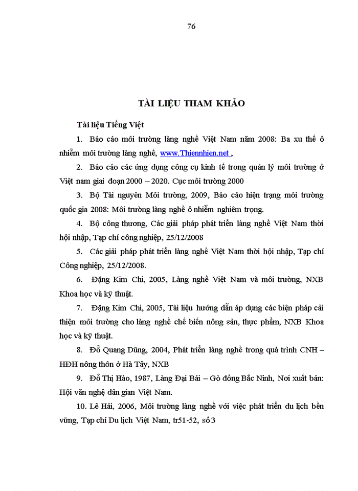 image for page Nghiên cứu và đề xuất các giải pháp nhằm tăng cường sử dụng công cụ kinh tế trong bảo vệ môi trường làng nghề truyền thống