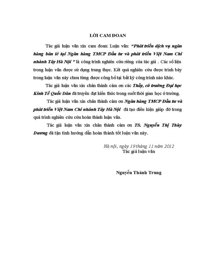 image for page Phát triển dịch vụ ngân hàng bán lẻ tại Ngân hàng TMCP Đầu tư và phát triển Việt Nam Chi nhánh Tây Hà Nội