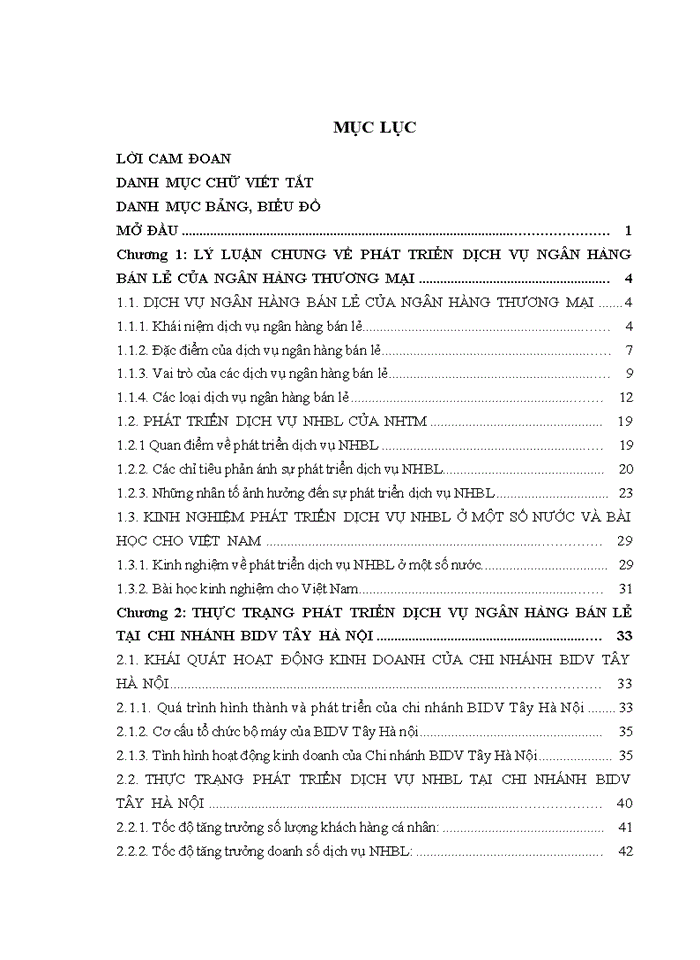 image for page Phát triển dịch vụ ngân hàng bán lẻ tại Ngân hàng TMCP Đầu tư và phát triển Việt Nam Chi nhánh Tây Hà Nội