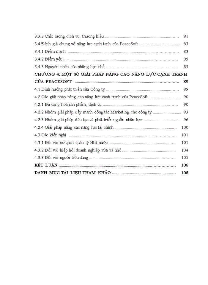 Đối tượng nghiên cứu: nghiên cứu năng lực cạnh tranh của Công ty cổ phần giải pháp phần mềm Hòa Bình (PeaceSoft)