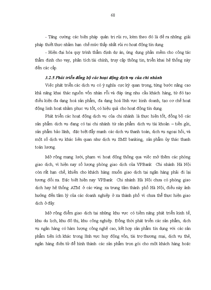 image for page Nâng cao hiệu quả cho vay tại ngân hàng TMCP Việt Nam Thịnh Vượng - Chi nhánh Hà Nội