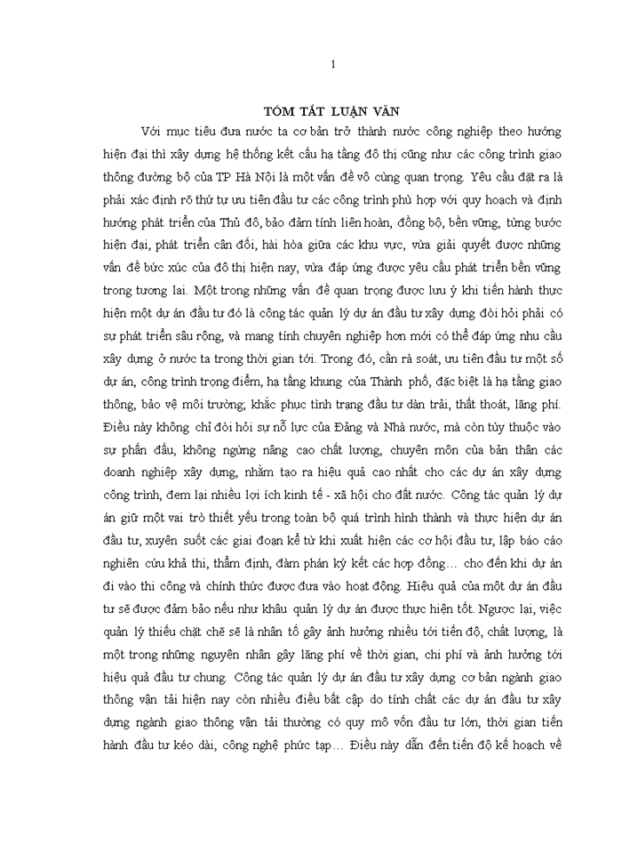 image for page Hoàn thiện công tác quản lý dự án xây dựng công trình giao thông đường bộ tại BQLDA Hạ tầng Tả Ngạn