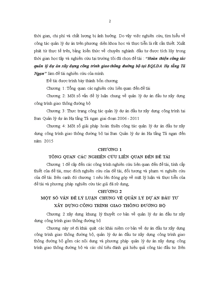 image for page Hoàn thiện công tác quản lý dự án xây dựng công trình giao thông đường bộ tại BQLDA Hạ tầng Tả Ngạn