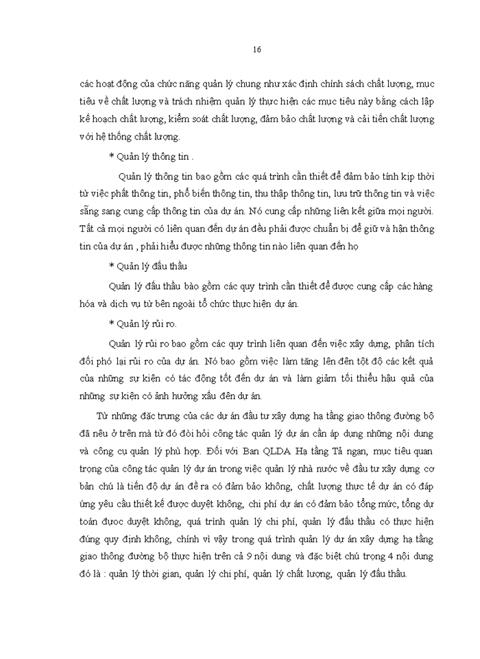 image for page Hoàn thiện công tác quản lý dự án xây dựng công trình giao thông đường bộ tại BQLDA Hạ tầng Tả Ngạn