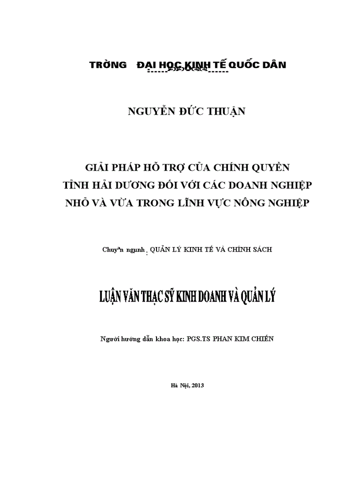 image for page Giải pháp hỗ trợ của chính quyền tỉnh hải dương đối với các doanh nghiệp nhỏ và vừa trong lĩnh vực nông nghiệp