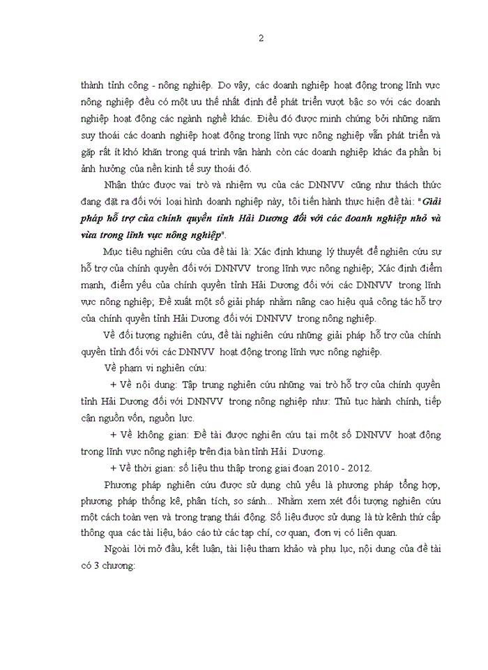 image for page Giải pháp hỗ trợ của chính quyền tỉnh hải dương đối với các doanh nghiệp nhỏ và vừa trong lĩnh vực nông nghiệp