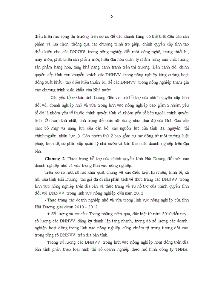 image for page Giải pháp hỗ trợ của chính quyền tỉnh hải dương đối với các doanh nghiệp nhỏ và vừa trong lĩnh vực nông nghiệp