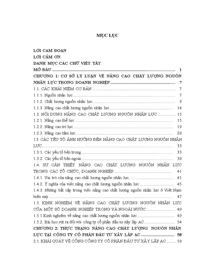 image for page Nâng cao chất lượng nguồn nhân lực tại công ty cổ phần đầu tư xây lắp AC