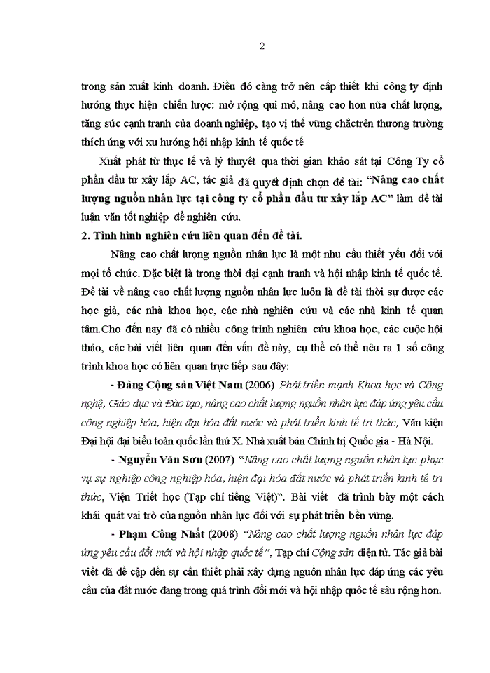 image for page Nâng cao chất lượng nguồn nhân lực tại công ty cổ phần đầu tư xây lắp AC