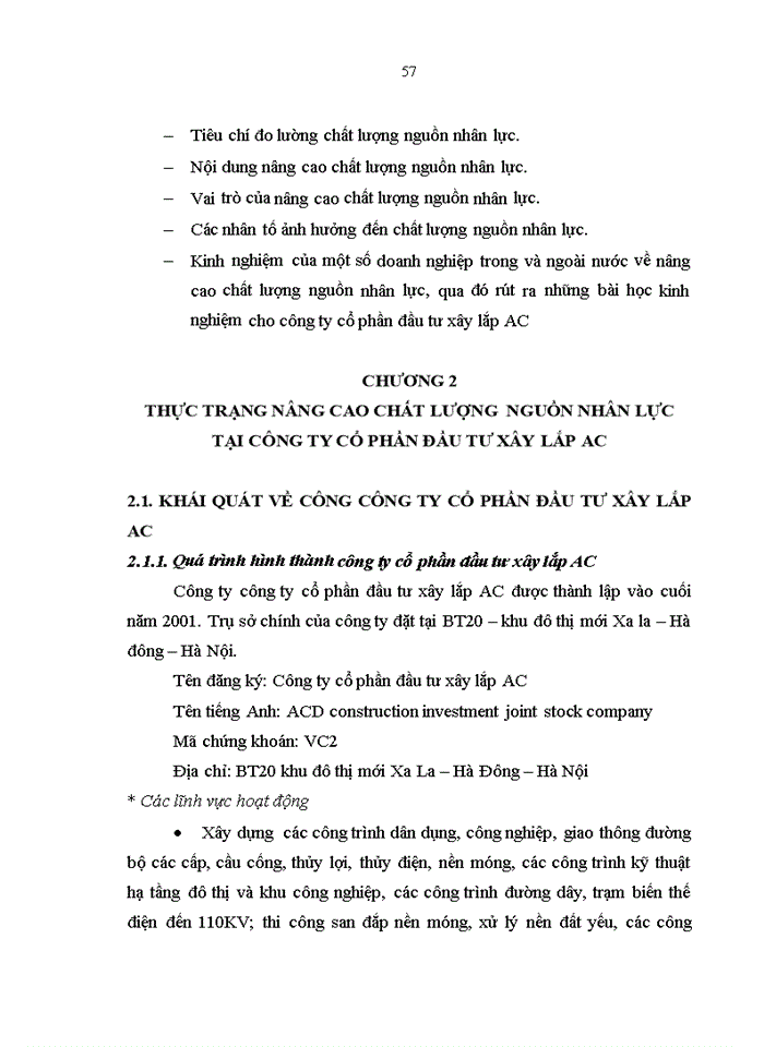 image for page Nâng cao chất lượng nguồn nhân lực tại công ty cổ phần đầu tư xây lắp AC