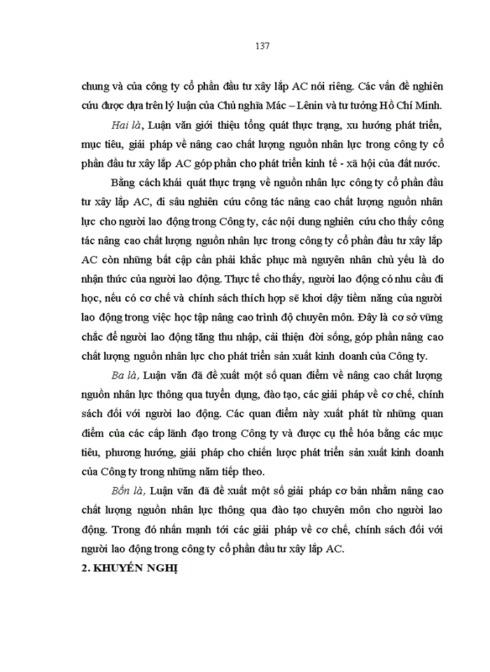 image for page Nâng cao chất lượng nguồn nhân lực tại công ty cổ phần đầu tư xây lắp AC