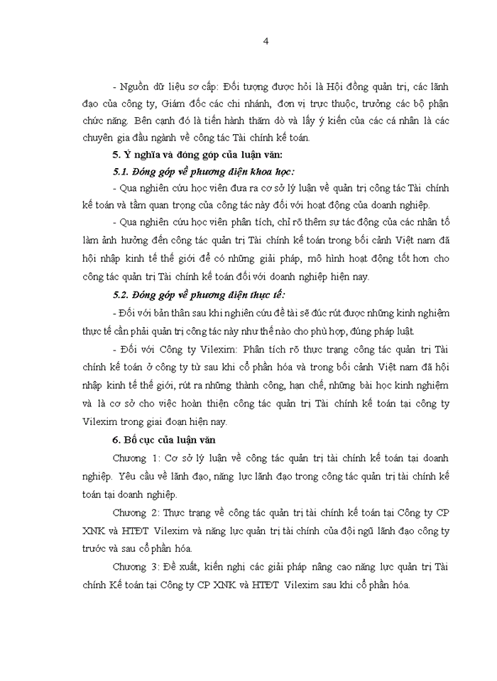 image for page Nâng cao năng lực quản trị Tài chính kế toán của Công ty CP XNK và Hợp tác Đầu tư VILEXIM sau cổ phần hóa