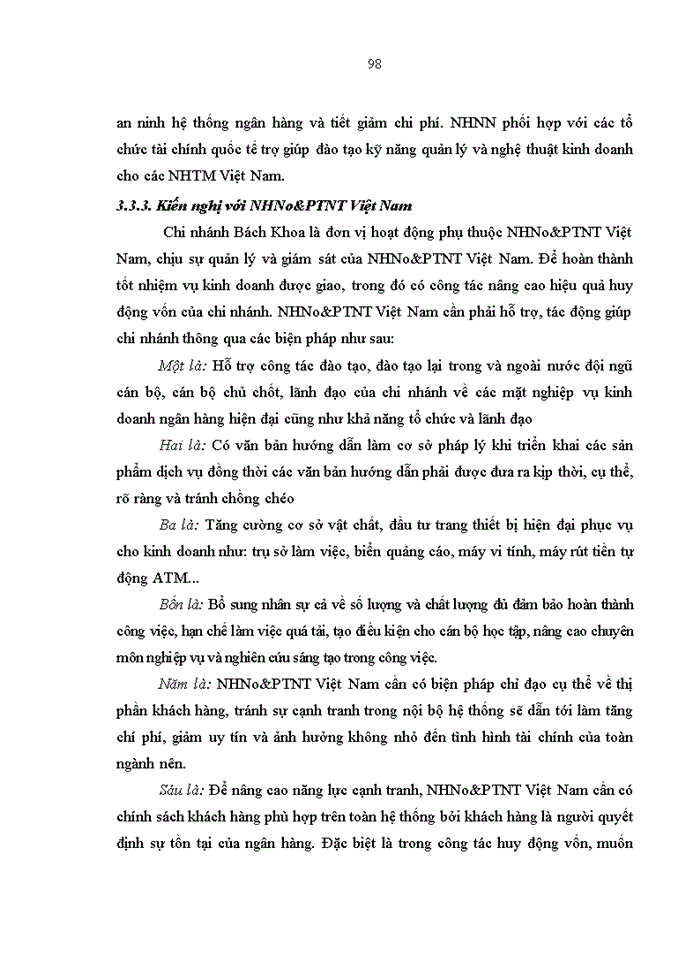 image for page Giải pháp nâng cao hiệu quả huy động vốn tại chi nhánh NHNo&PTNT bách khoa