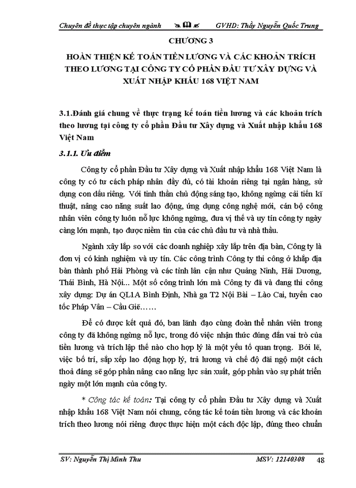 image for page Hoàn thiện kế toán tiền lương và các khoản trích theo lương tại công ty cổ phần đầu tư xây dựng và xuất nhập khẩu 168 việt nam