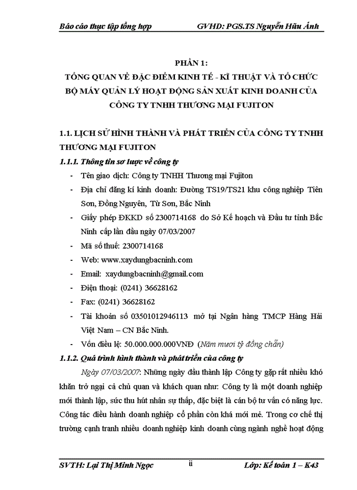 image for page Tổ chức bộ máy kế toán và hệ thống kế toán tại công ty tnhh thương mại fujiton