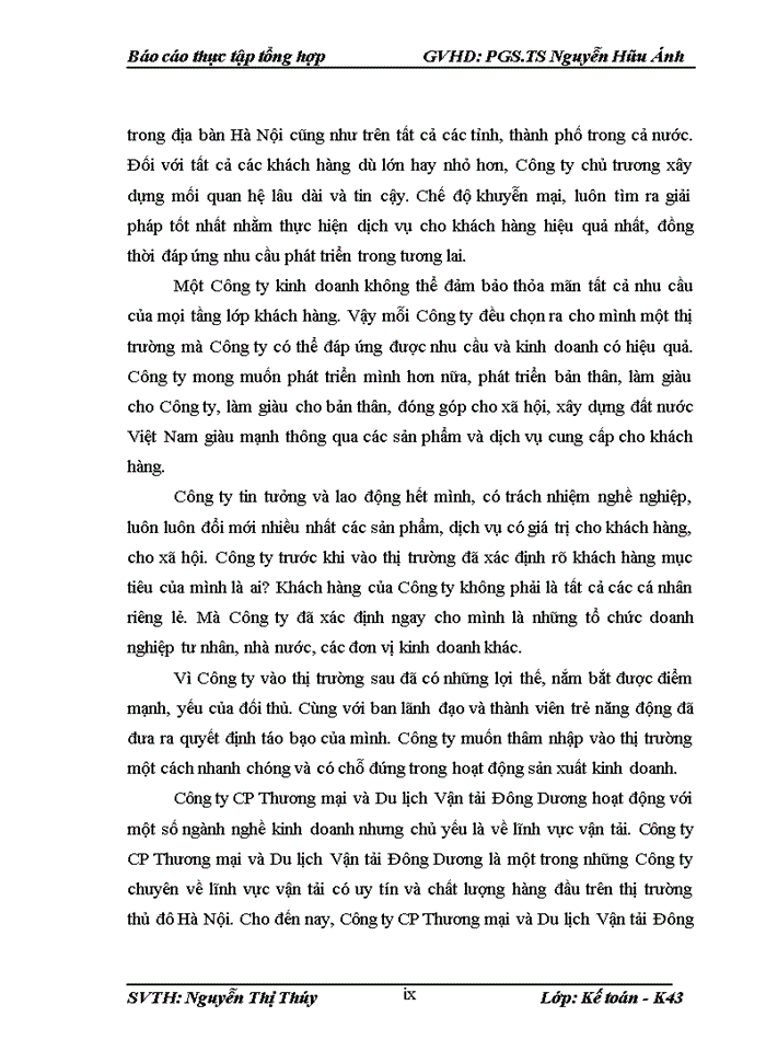 image for page Tổ chức bộ máy kế toán và hệ thống kế toán tại công ty cp thương mại và du lịch vận tải đông dương