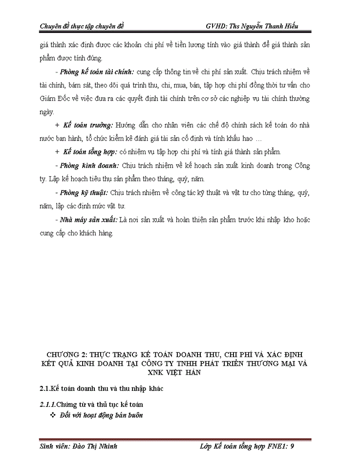 image for page Hoàn thiện kế toán doanh thu, chi phí và xác định kết quả kinh doanh tại Công ty TNHH phát triển thương mại và XNK Việt Hàn