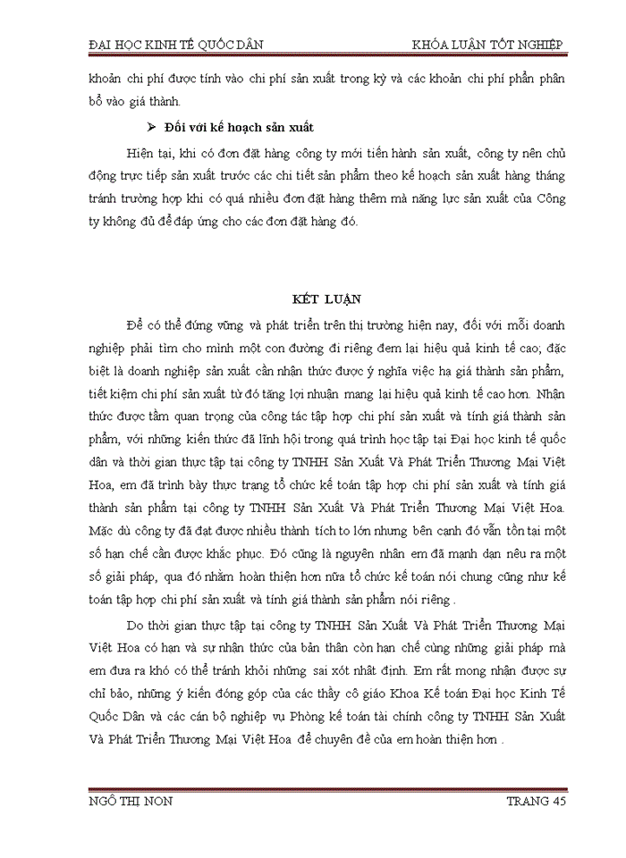 image for page Hoàn thiện kế toán chi phí sản xuất và tính giá thành sản phẩm  tại công ty TNHH Sản Xuất Và Phát Triển Thương Mại Việt Hoa