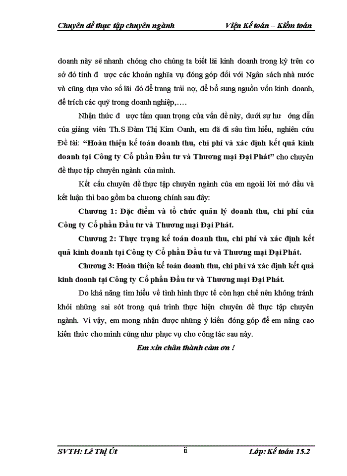 image for page Hoàn thiện kế toán doanh thu, chi phí và xác định kết quả kinh doanh tại công ty cổ phần đầu tư và thương mại đại phát